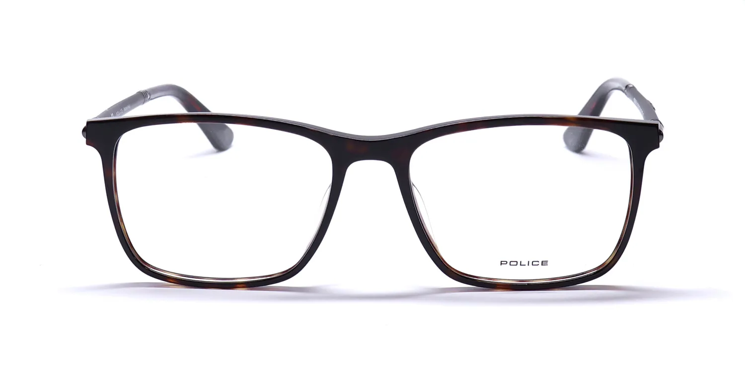 Police Vpl953 Origins 14 0722 Eyeglasses Tortoise 57mm 3