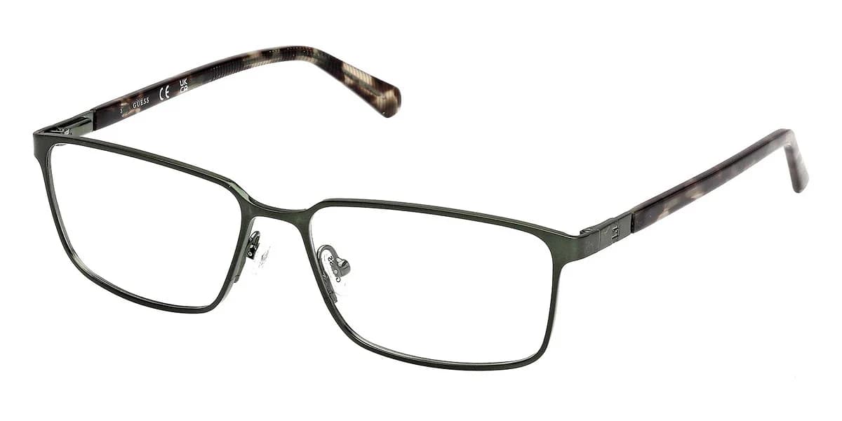 Guess GU50244 097 Eyeglasses Matte Dark Green 55mm Men