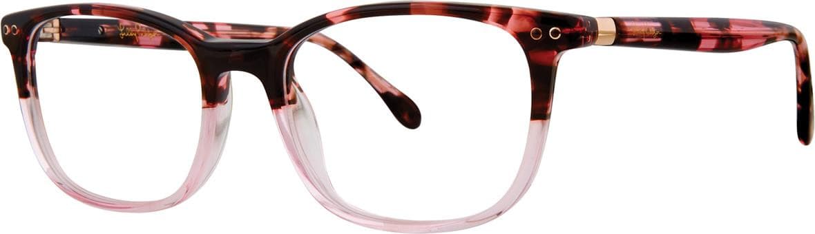 Lilly Pulitzer Aubra Eyeglasses Quartz Tortoise Crystal 53mm Women