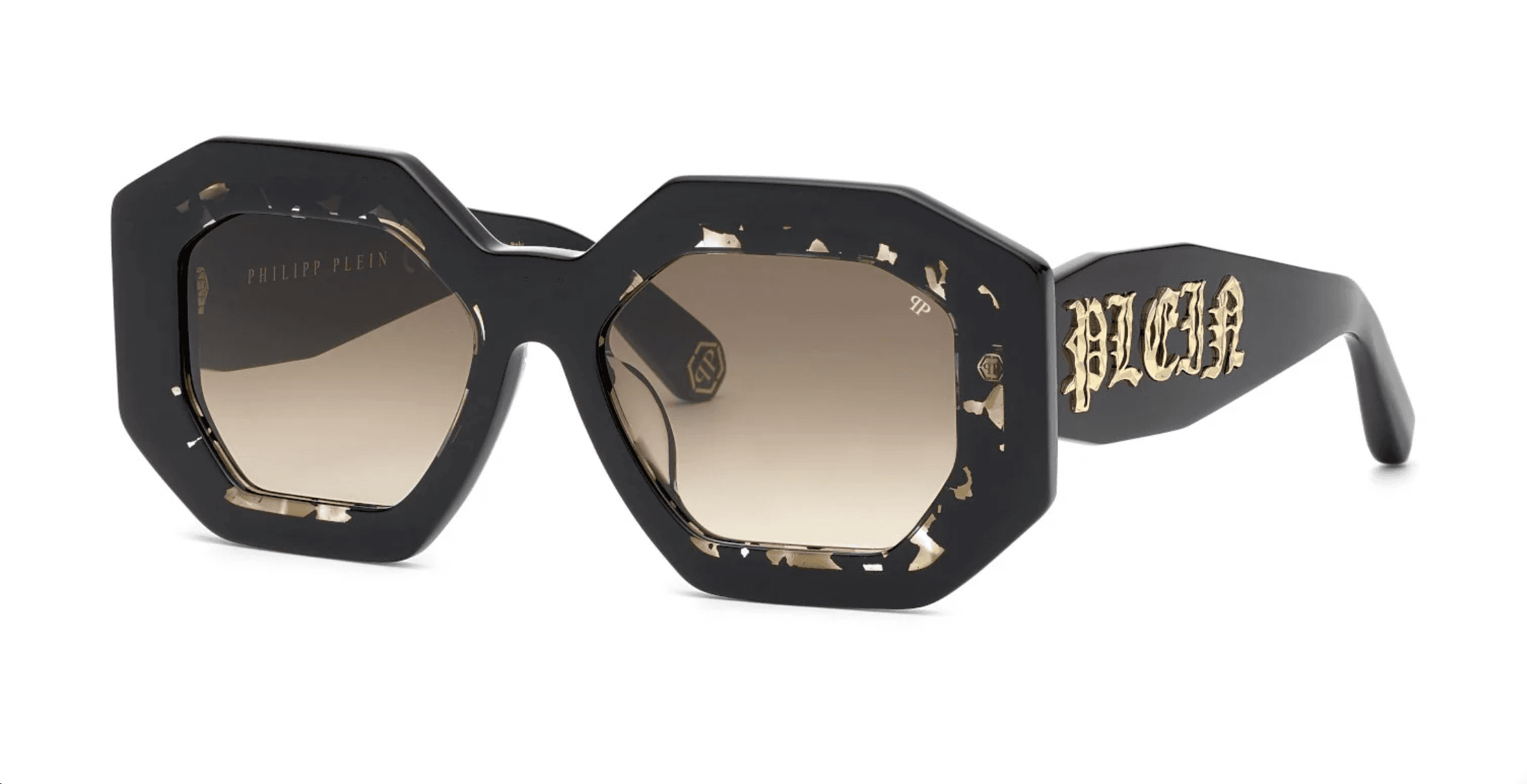 Philipp Plein SPP098M 0700 Sunglasses Shiny Black 53mm Women