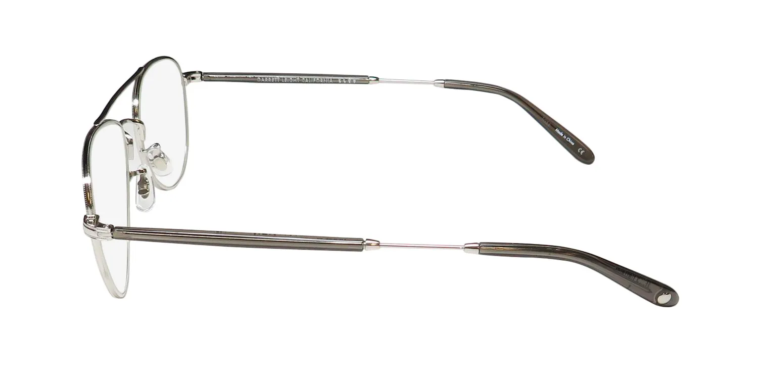 Garrett Leight Linnie Blue Light Technology sv-gcr Eyeglasses Silver 51mm Unisex 4