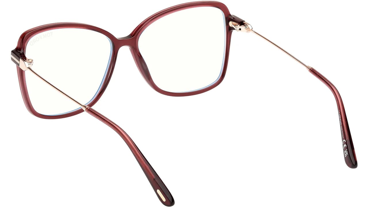 Tom Ford FT5953B 069 Eyeglasses Shiny Bordeaux 55mm Women 3