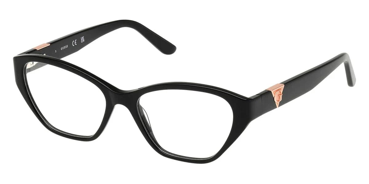 Guess GU50162 001 Eyeglasses Shiny Black 51mm Women