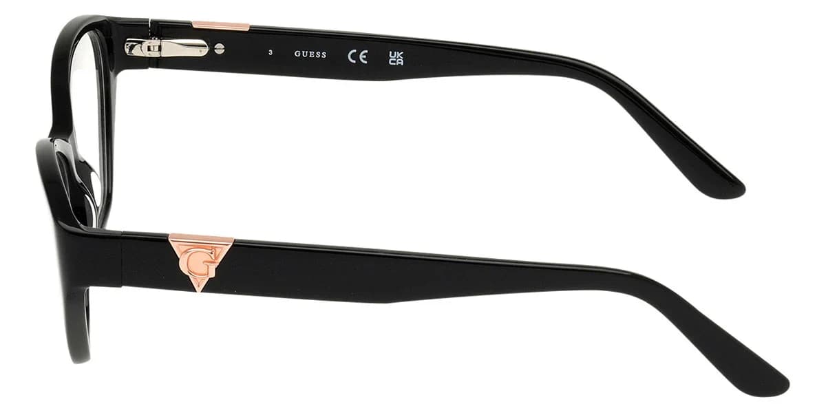 Guess GU50162 001 Eyeglasses Shiny Black 53mm Women 3