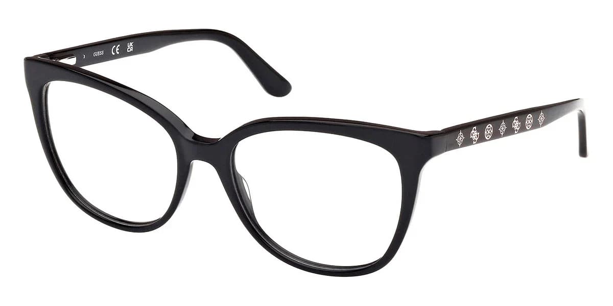 Guess GU50114 001 Eyeglasses Shiny Black 51mm Women