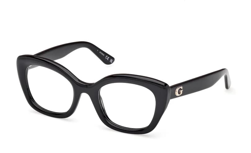 Guess GU50225 001 Eyeglasses Shiny Black 51mm Women
