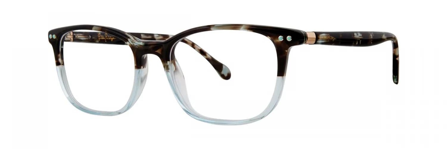 Lilly Pulitzer Aubra Eyeglasses Sea Glass Tortoise 51mm Women