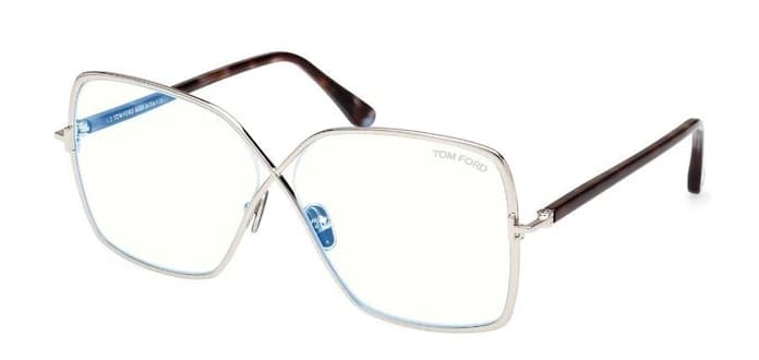 Tom Ford FT5841B 016 Eyeglasses Shiny Palladium 59mm Women