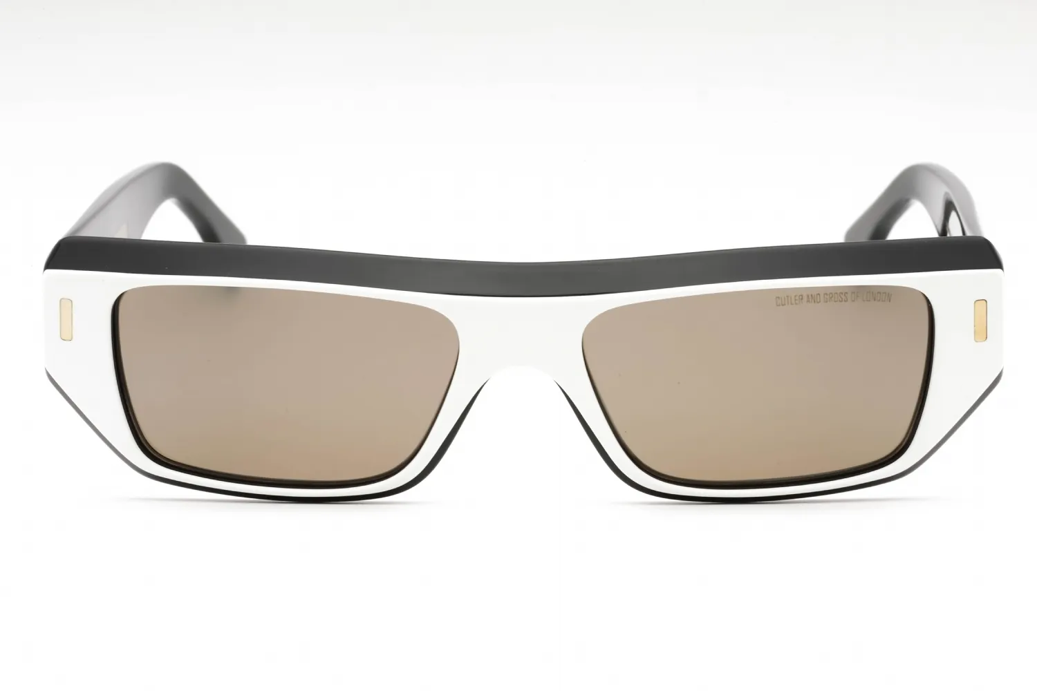 Cutler and Gross CGSN1367 004 Sunglasses White On Black 55mm Unisex 2