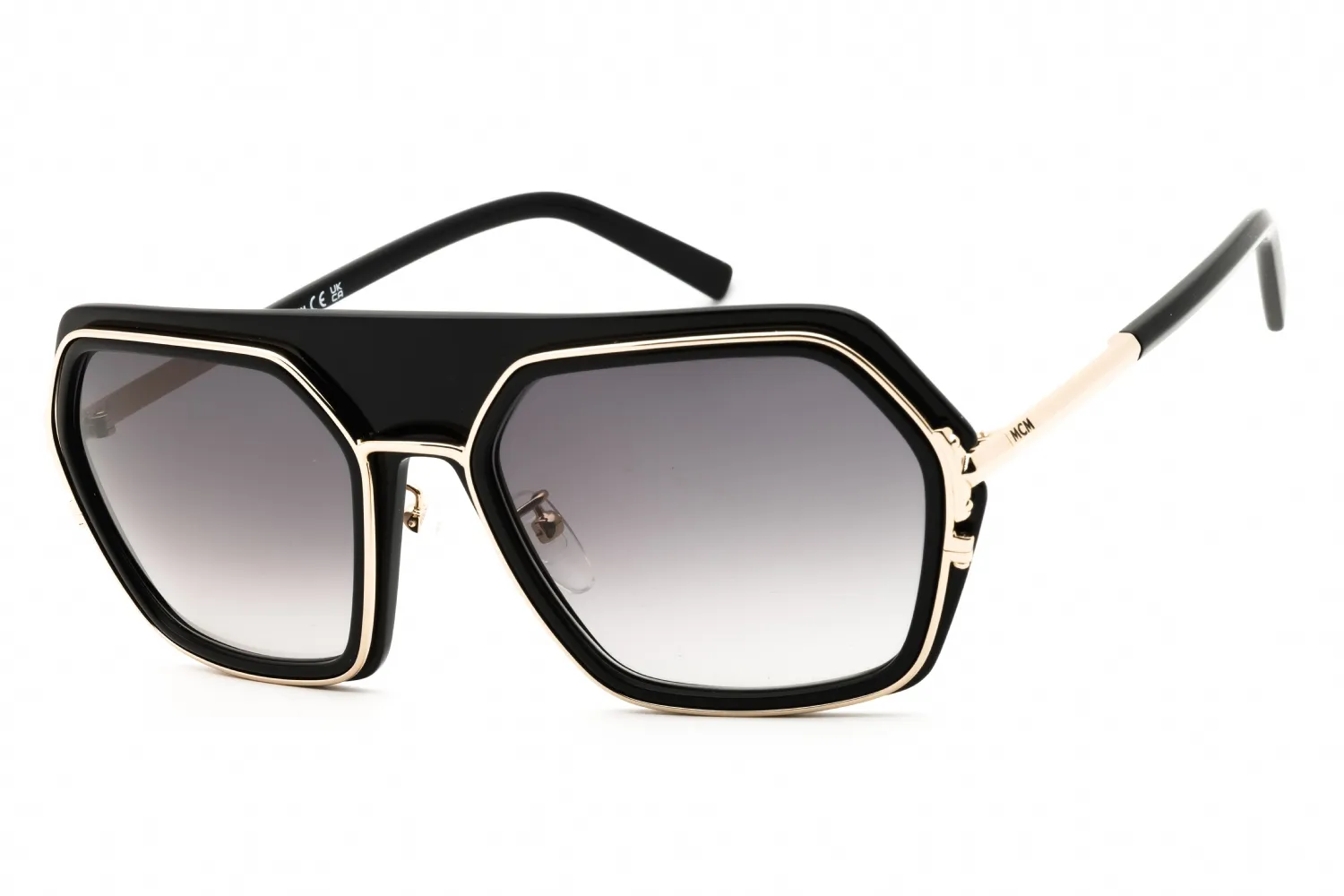 MCM MW0018-H 01B Sunglasses Shiny Black 56mm Women