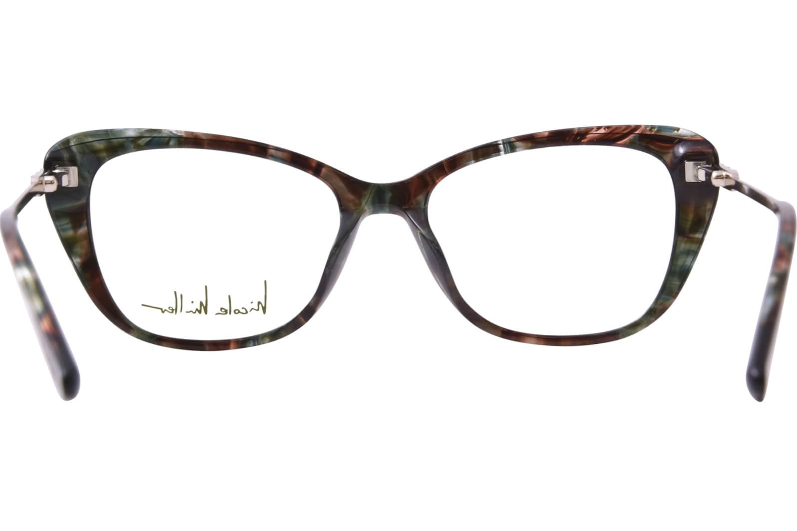 Nicole Miller NMSTKITTS 02 Eyeglasses Green Brown 51mm Women 4