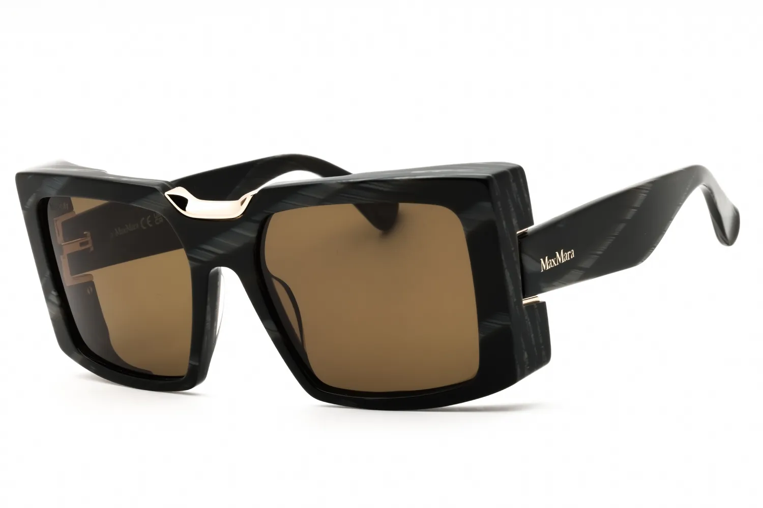 Max Mara MM0124 63J Sunglasses Black Horn 55mm Women