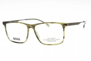 HUGO BOSS BOSS 1642 0XYG 00 Eyeglasses Ruthenium Green Horn 55mm
