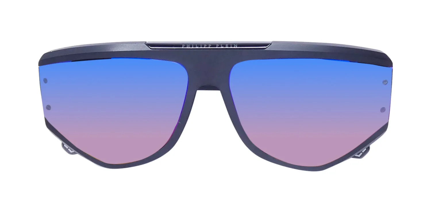 Philipp Plein Spp093 Plein Ego 703v Sunglasses Sandblasted Black 65mm Unisex 2