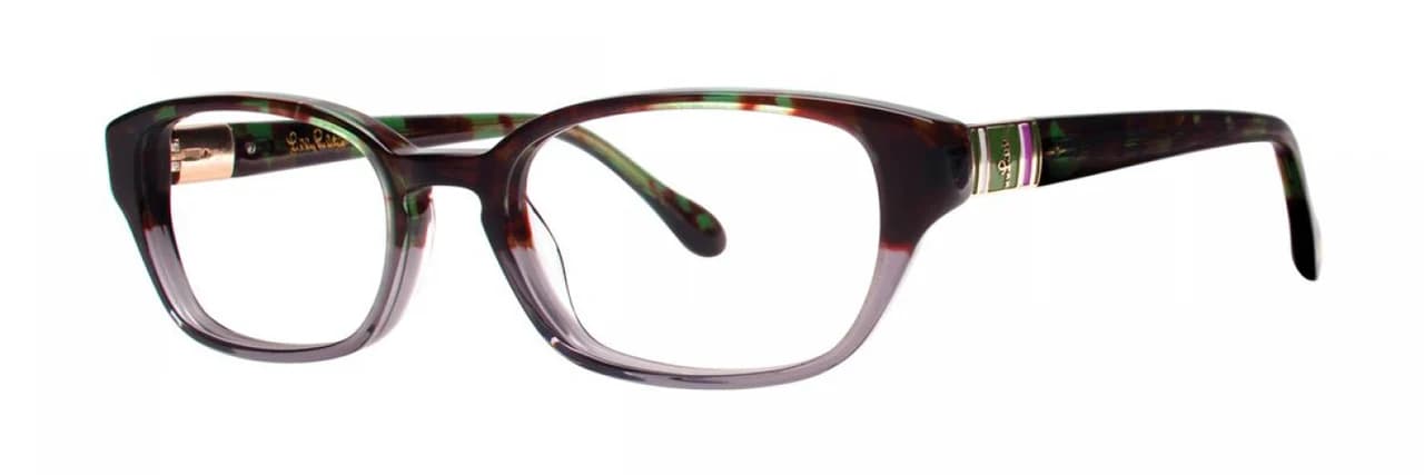 Lilly Pulitzer Alanis Eyeglasses Green Tortoise 47mm Women