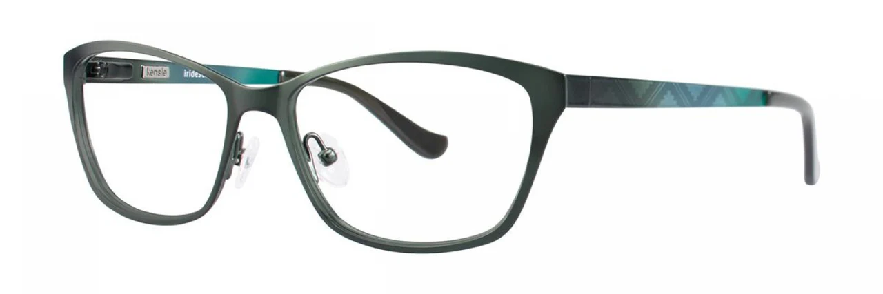 Kensie Iridescent Eyeglasses Forest Green 54mm Women