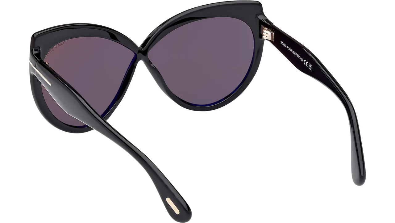 Tom Ford FT1196 01A Sunglasses Shiny Black 65mm Women 4