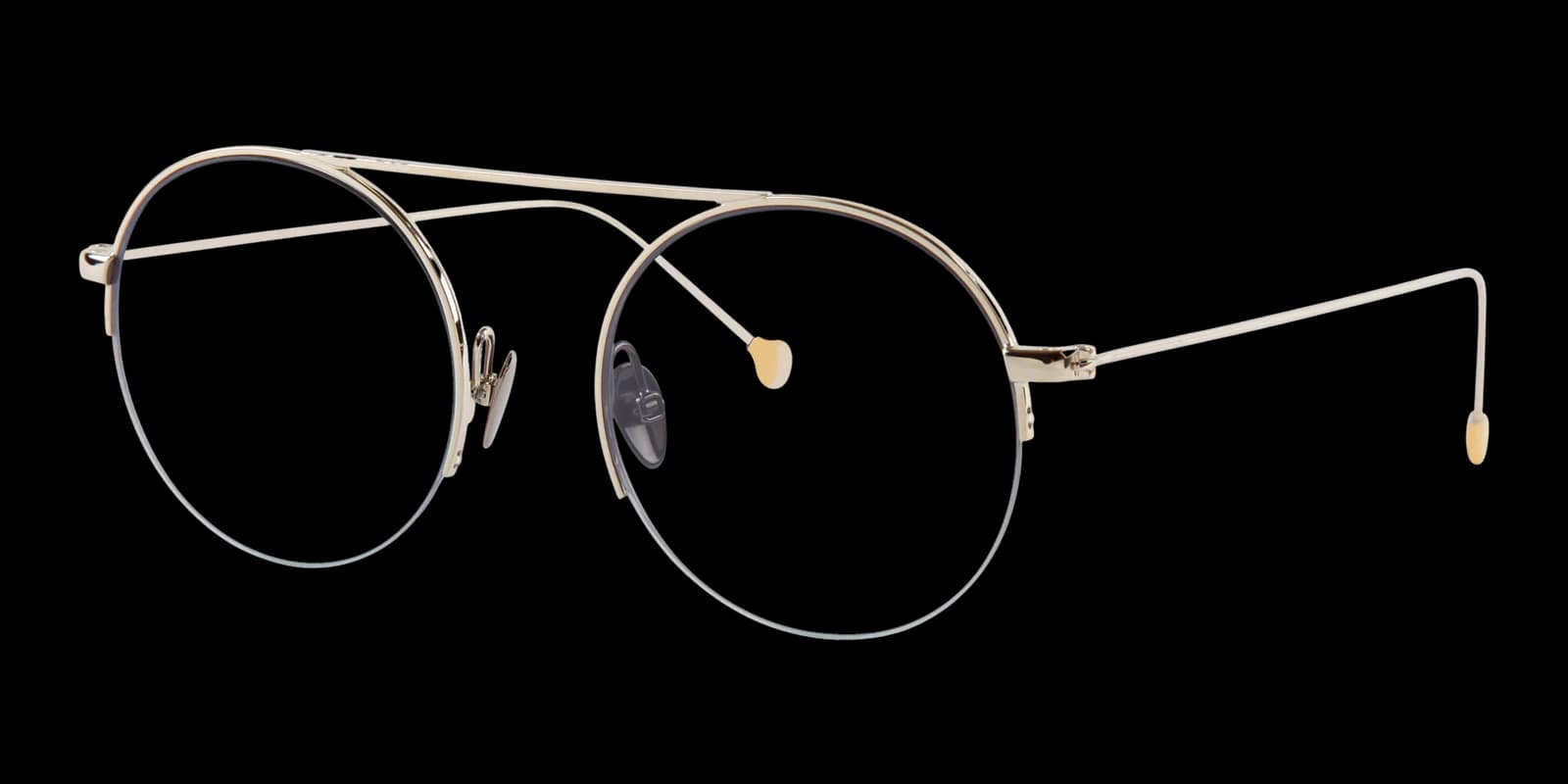 Nathalie Blanc Hermes C227 Eyeglasses Gold Grey 53mm Women 2