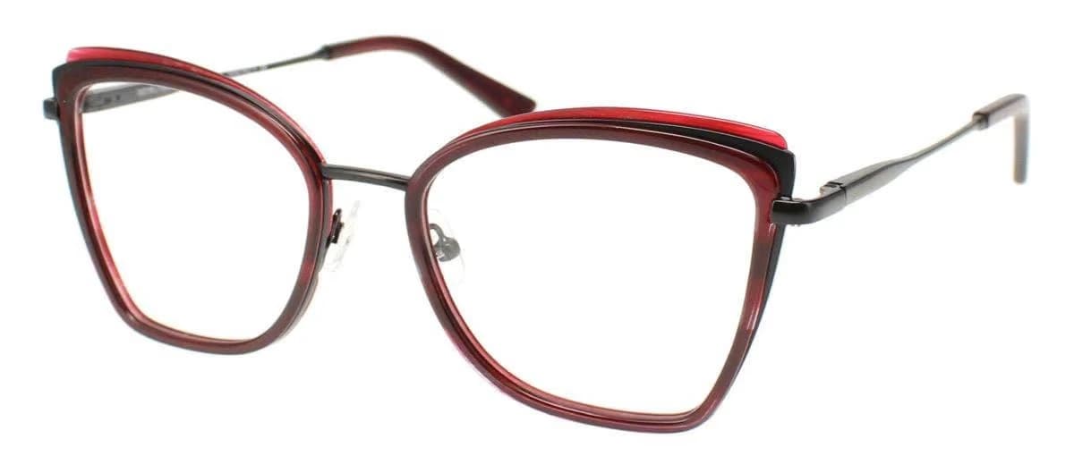 BCBGMAXAZRIA Delphine Eyeglasses Wine Multi 53mm Women