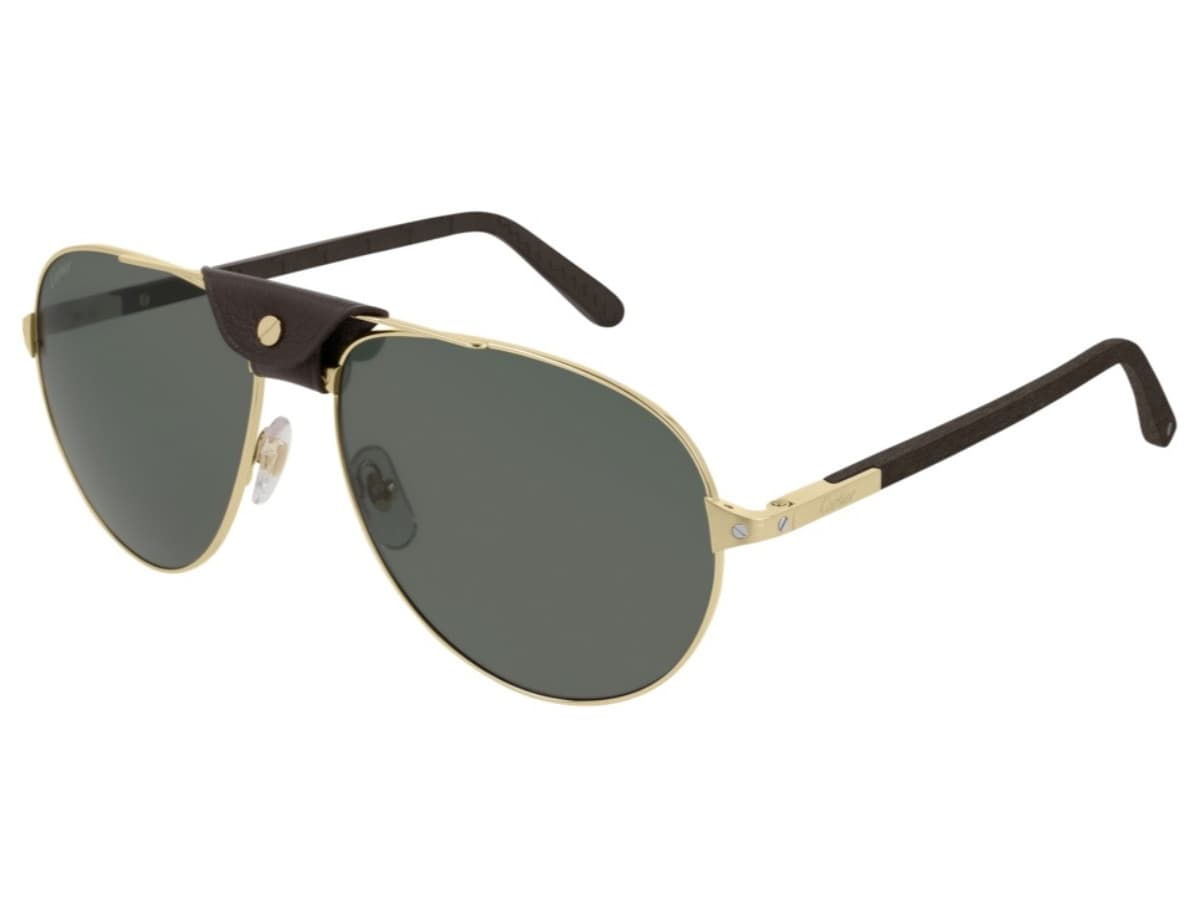 Cartier CT0096S 002 Sunglasses Gold 61mm Unisex