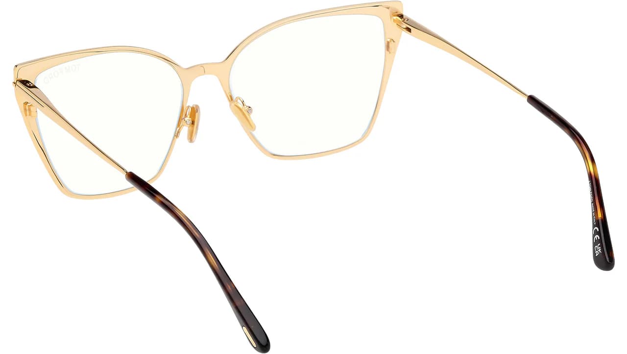 Tom Ford FT6051B 30 Eyeglasses Shiny Deep Gold 56mm Women 3