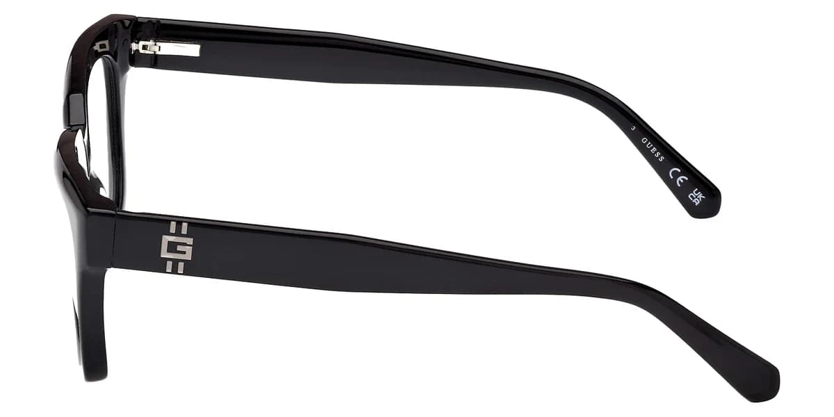 Guess GU50238 001 Eyeglasses Shiny Black 53mm Men 3