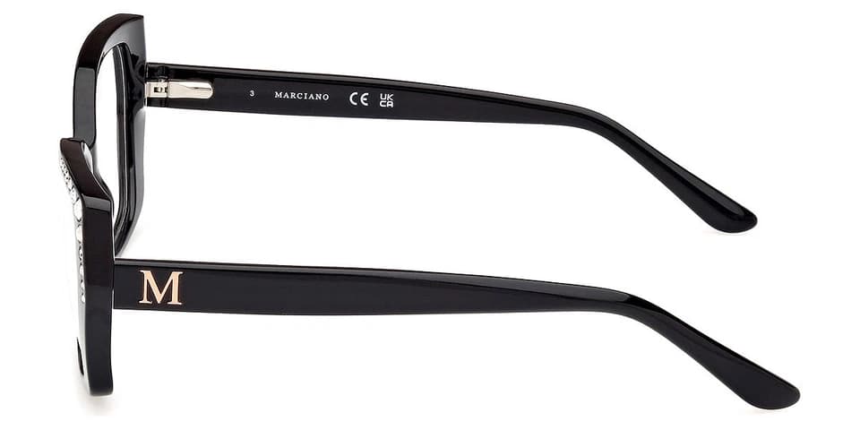 Marciano GM50001 001 Eyeglasses Shiny Black 56mm Women 3