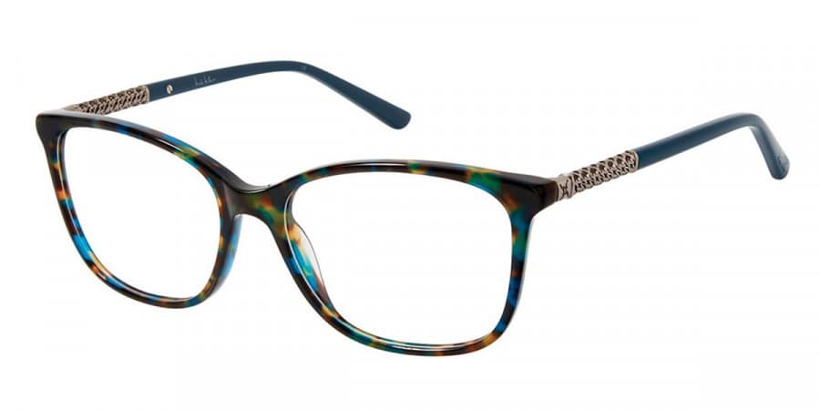 Nicole Miller NMHOPE C02 Eyeglasses Teal Tortoise 54mm Women
