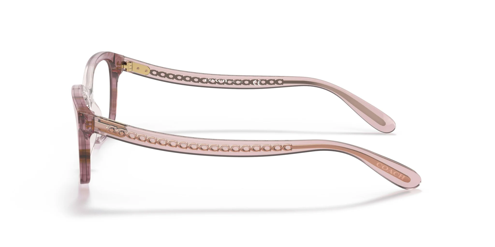 Coach HC6181 5656 Eyeglasses Transparent Pink Ombre 54mm Women 3