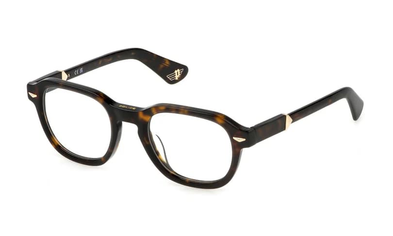 Police VPLG81 722Y Eyeglasses Dark Tortoise 50mm Men