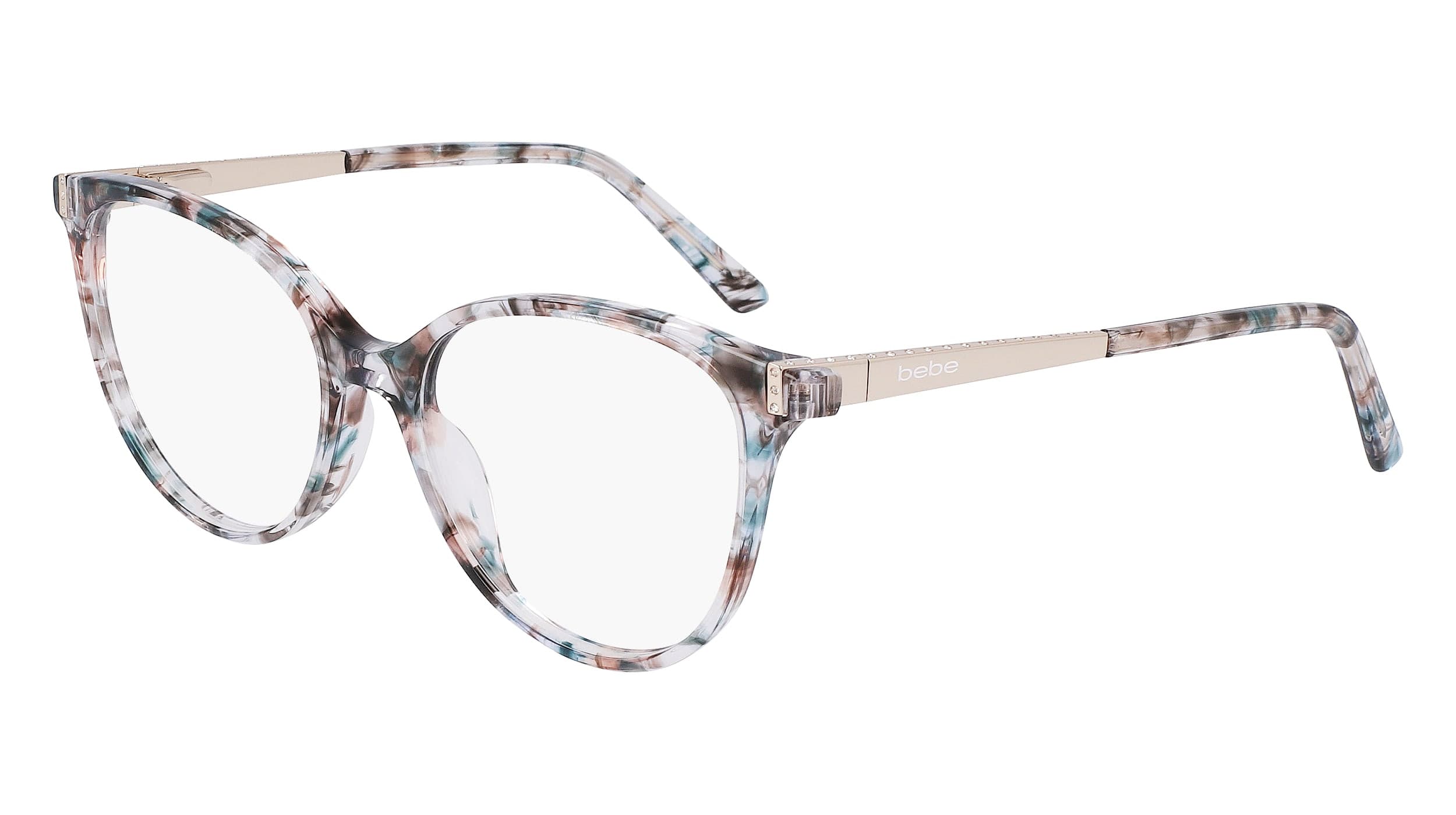 Bebe BB5215 400 Eyeglasses Blue Floral 52mm Women