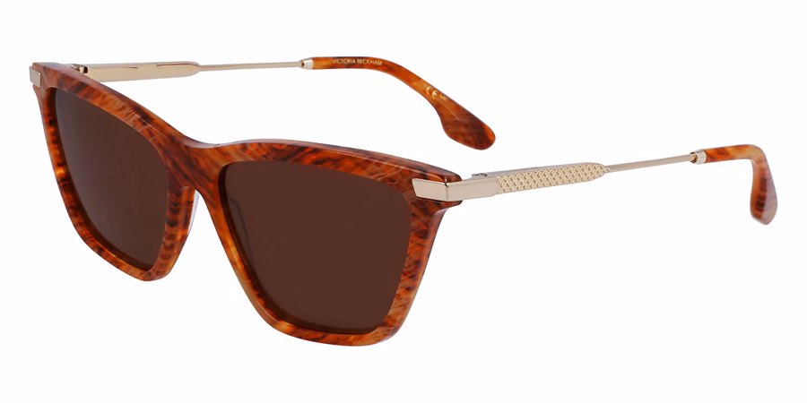 Victoria Beckham VB663S 238 Sunglasses Amber Horn 57mm Women