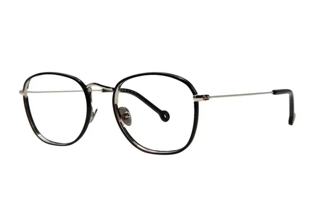 Nathalie Blanc Lino C269 Eyeglasses Silver Black 49mm Unisex