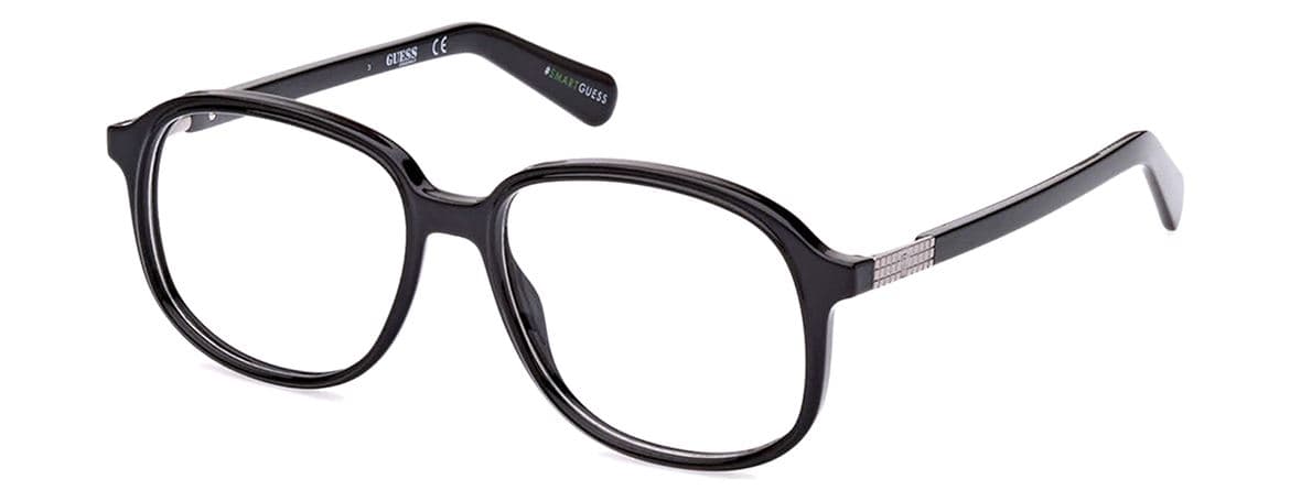 Guess GU8255 001 Eyeglasses Shiny Black 53mm Unisex