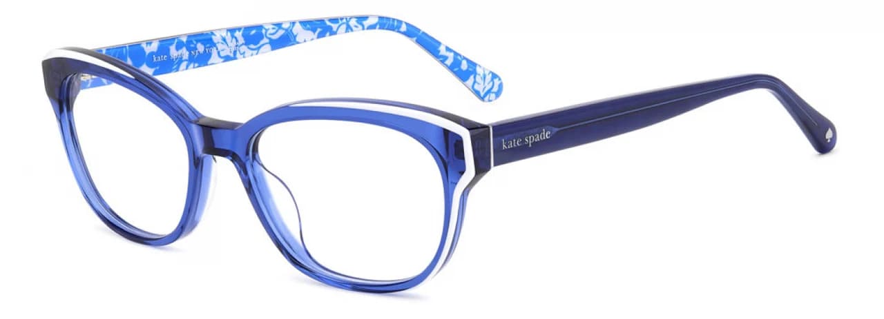 Kate Spade ZELDA 00JU Eyeglasses Blue White 50mm Women