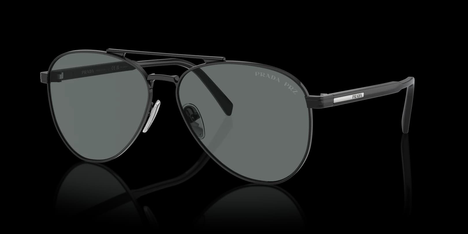 Prada 0PR A58S 1AB5Z1 Sunglasses Black 61mm Men