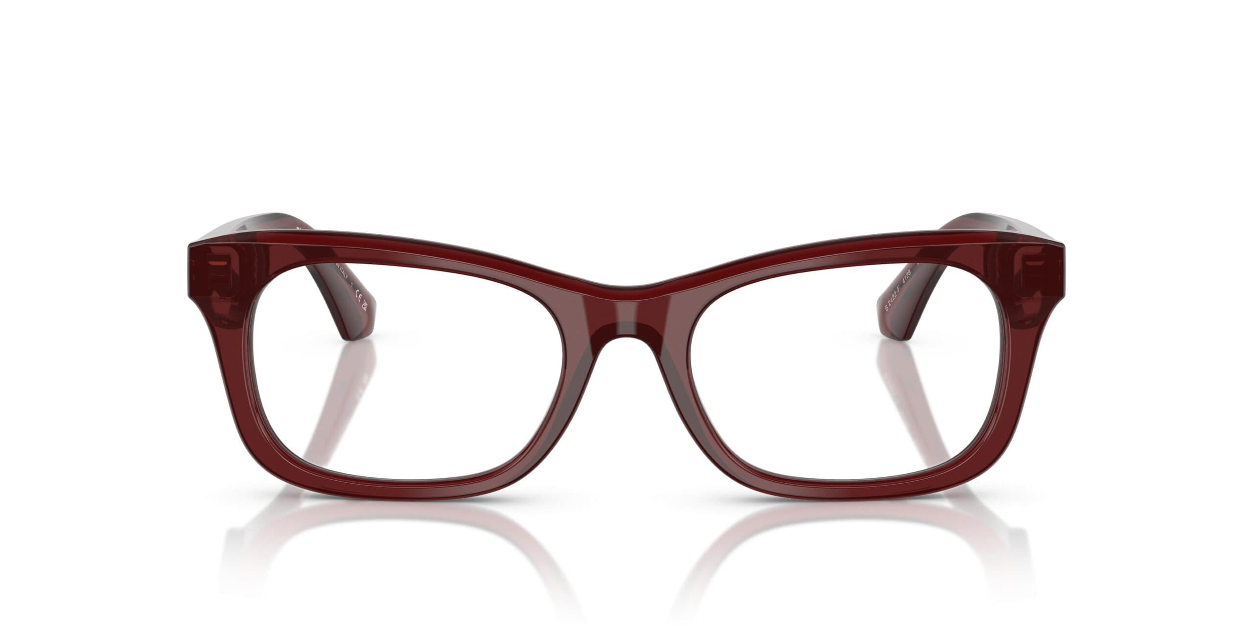 Burberry 0BE2422 4128 Eyeglasses Transparent Bordeaux Burgundy 50mm Women 2