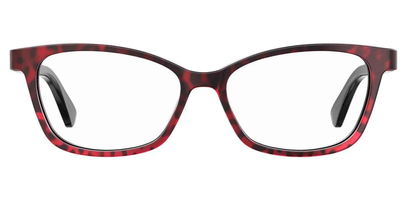 Moschino MOS558 03VJ Eyeglasses Red Animal 55mm Women 2
