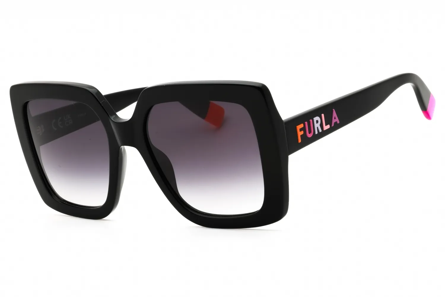 Furla SFU685 0700 Sunglasses Shiny Black  Women