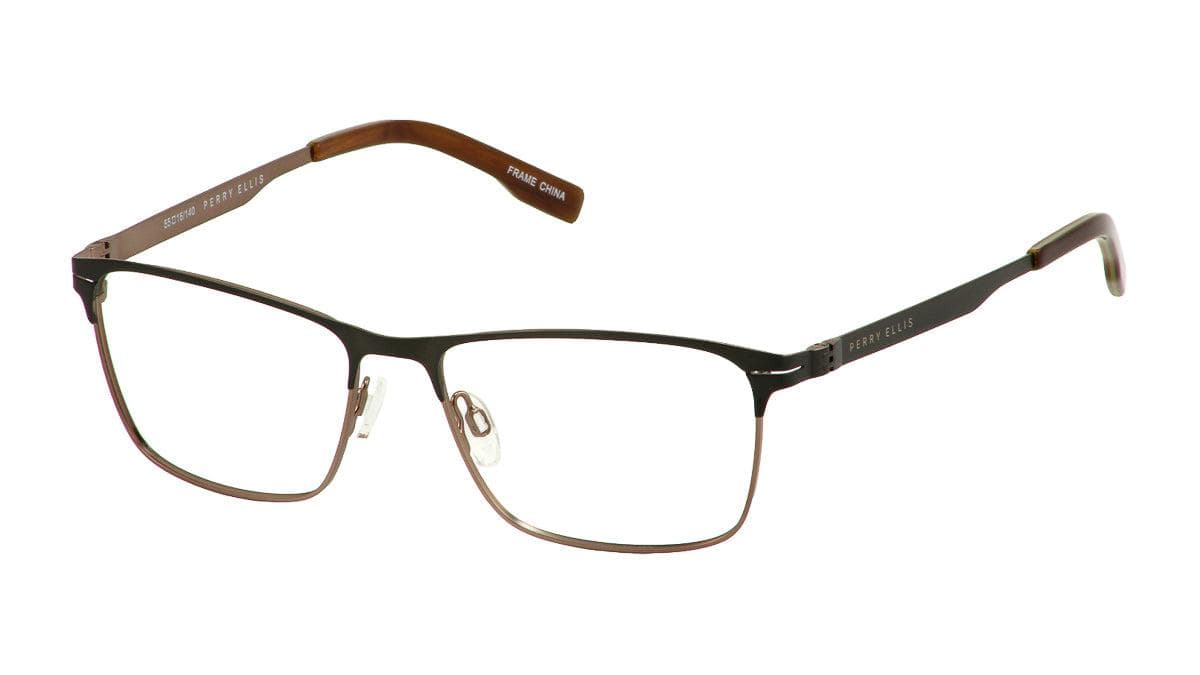 Perry Ellis PE408 1 Eyeglasses Black Copper 55mm Men