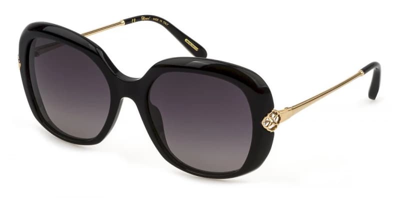 Chopard SCH314S 0700 Sunglasses Shiny Black 57mm Women