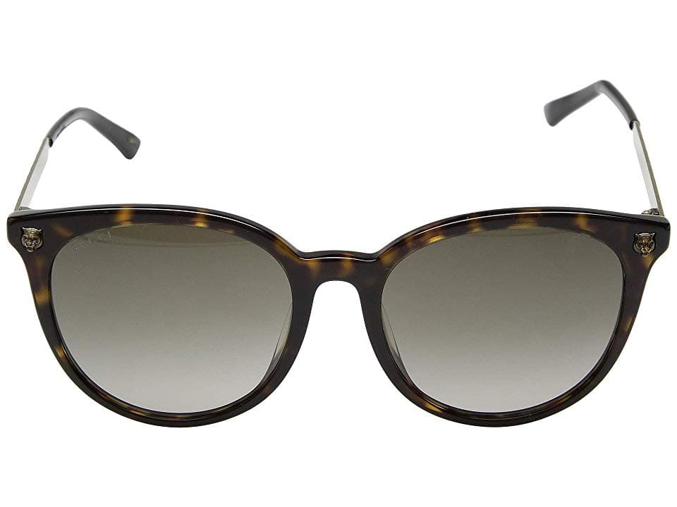 Gucci GG0224SK 002 Sunglasses Havana Antique Gold 56mm Women 2