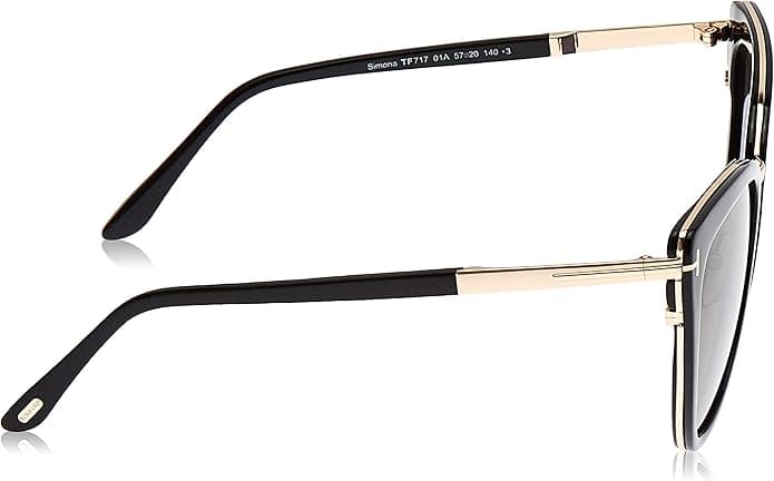 Tom Ford FT0717 01A Sunglasses Shiny Black Rose Gold 57mm Women 3