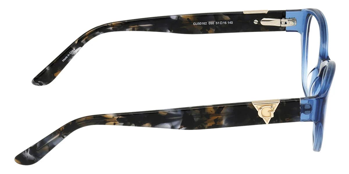 Guess GU50162 090 Eyeglasses Shiny Blue 53mm Women 5