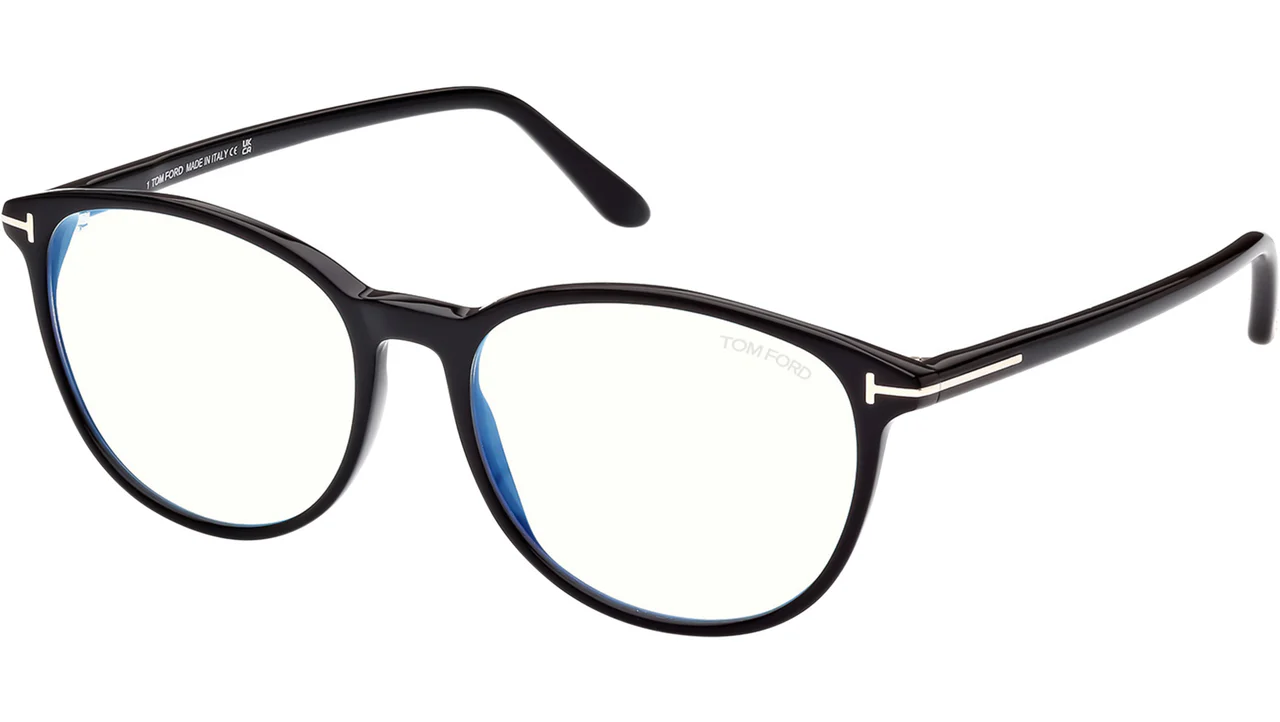 Tom Ford FT5810B 001 Eyeglasses Shiny Black 53mm Women