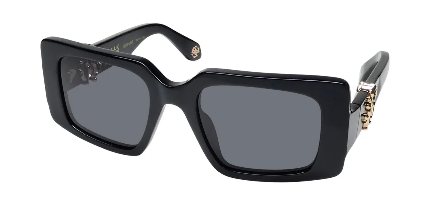 Roberto Cavalli Src039 0700 Sunglasses Shiny Black 51mm Women