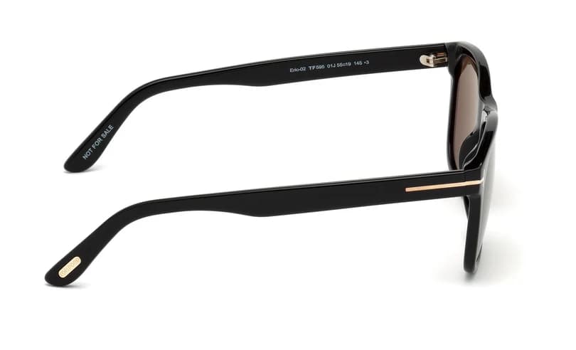 Tom Ford FT0595 01J Sunglasses Shiny Black 55mm Men 5