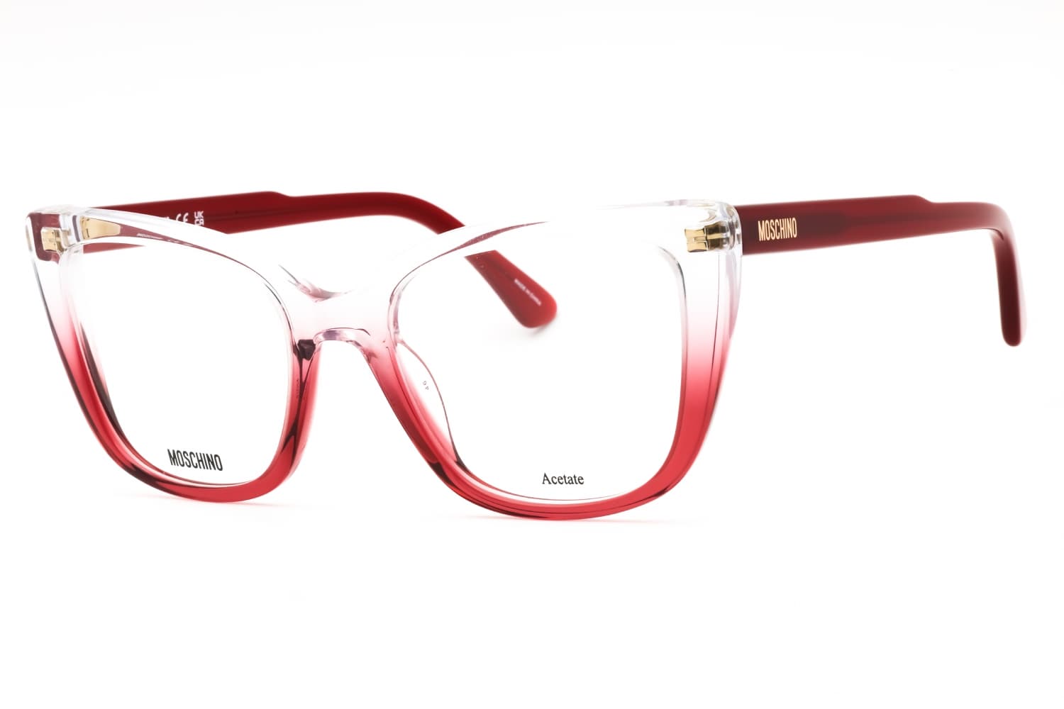 Moschino MOS603 06XQ Eyeglasses Crystal Red 52mm Women