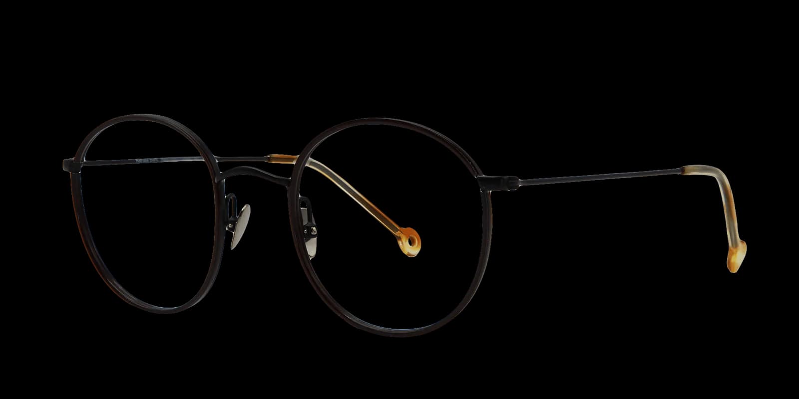 Nathalie Blanc Emmanuel C398 Eyeglasses Black Brown 48mm Men