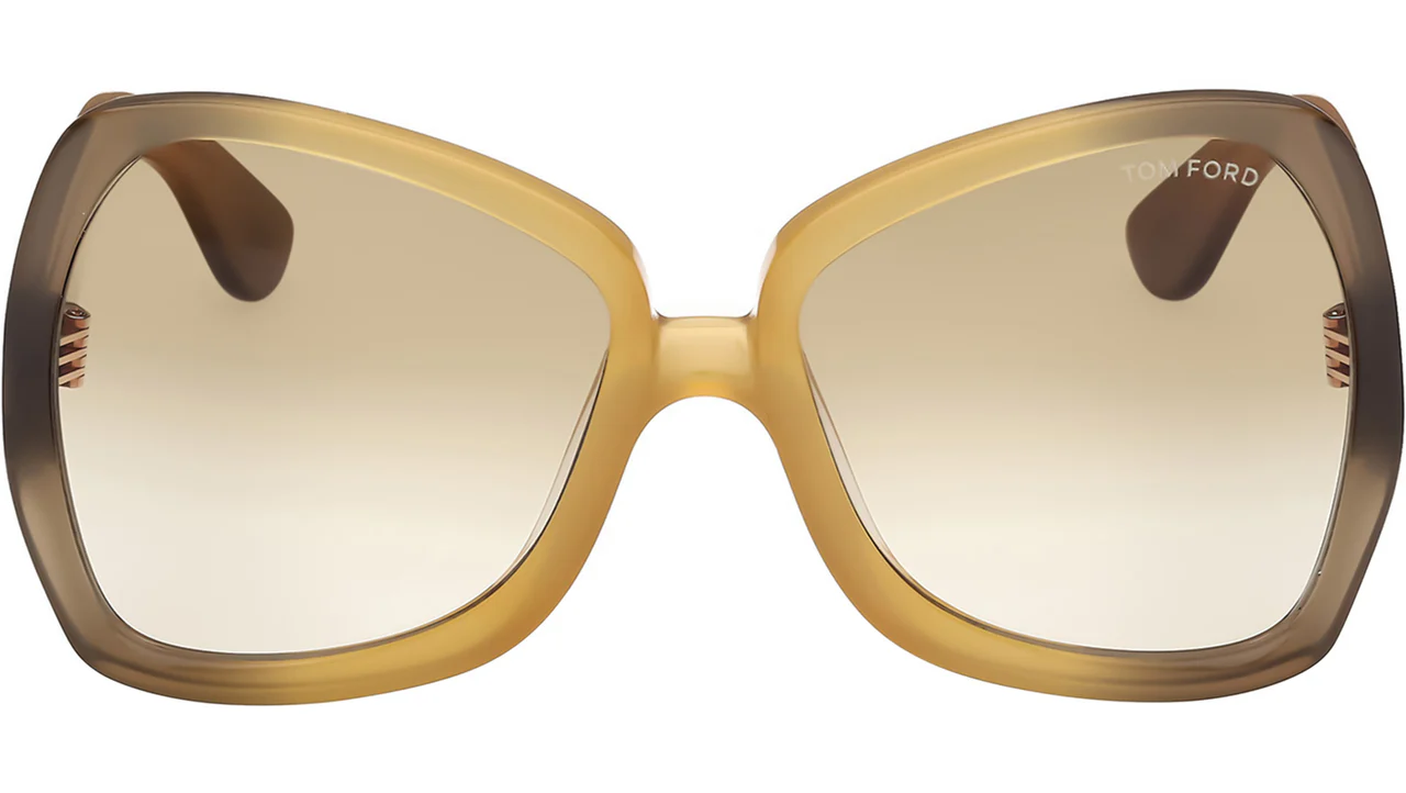Tom Ford FT1222 41F Sunglasses Yellow 60mm Women 2